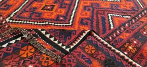 Vintage Afghan woollen kilim rug, Persian Kilim hand-woven Kilim rug, Handmade vintage oriental rug, Natural Handmade Kilim Oriental Rug