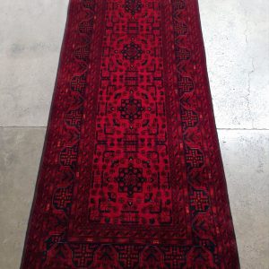 2’59X7 Ft Excellent Handmade Super Fine Quality Afghan Turkman Beljik Runner Rug, Hallway runner Geometric Design Made with Merino Wool Rug