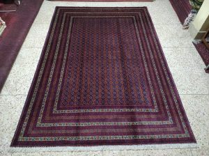 7X10 Ft Handmade Afghan Bokhara Brand New large red blue area rug, tribal rug, red persian carpet, Living room rug, Turkish style, Mowrigol