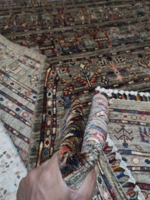 6X8 Rug Turkish Area rug - Blueish Gray Hand knotted wool rug - Living room rug - Bedroom rug - Grey Oushak Rug - Bohemian rug - Office Rug