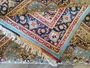 Blue navy Beige Afghan Rug For the living room, 5x7 size, shag rug, abstract rug, blanket, housewarming gift, berber carpet, home office