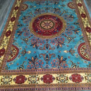 5x7 ft handmade afghan rug, persian rug, turkmen rug, Medallion rug, wool rug ,antique rug ,area rug, oriental rug,turkish rug,turkoman rug