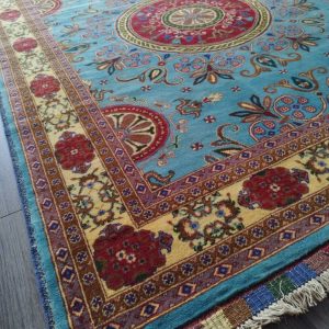 5x7 ft handmade afghan rug, persian rug, turkmen rug, Medallion rug, wool rug ,antique rug ,area rug, oriental rug,turkish rug,turkoman rug