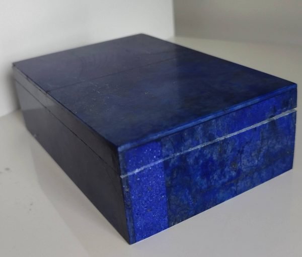 Royal Blue Lapis Lazuli Jewelry Box, Lapis Lazuli Necklace Box, Blue Stone Jewelry Box, Lapis Lazuli Marble Inlay Box, Lapis Storage Box