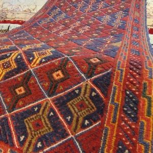 2.4x9 Runner antique distressed persian rug, , hallway runner rug, farmhouse | Natural Dyes and Wool | Bedroom Rug | Barjasta sumac runner