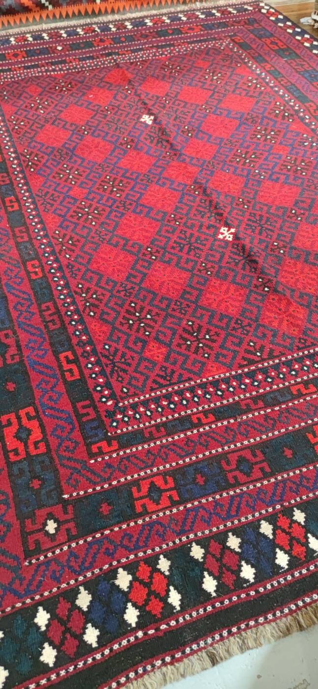 6.9x10 Kilim rug, rugs fringe rug, abstract rug, area rug, moroccan rug, | Natural Dyes and Wool | Bedroom Rug | Rugs for Living Room