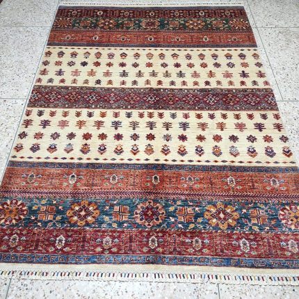 5x8 afghan area rug, carpet bag purse, hooked rugs large, tribal rug, sumak rug, antique distressed, persian rug, nursery decor, chindi rug