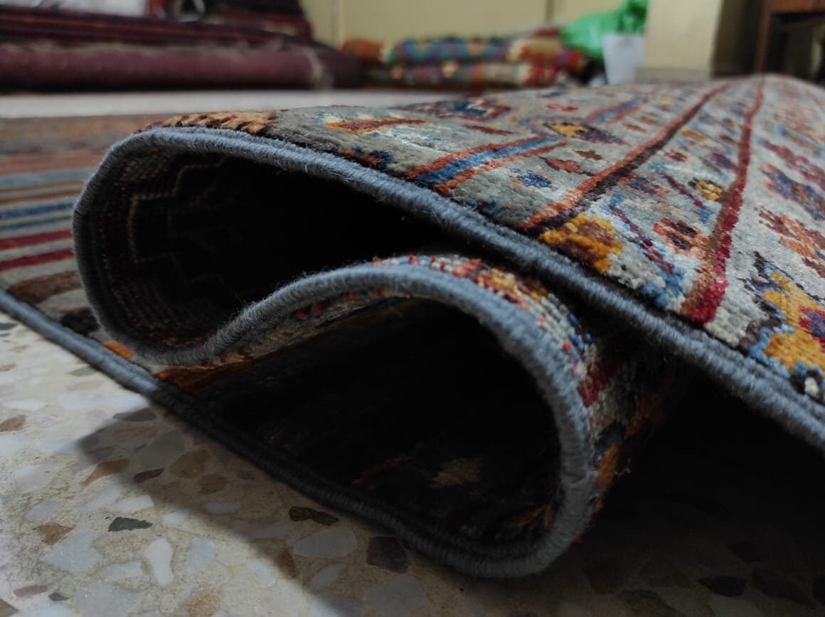 5x7 Feet Handmade Afghan Rug, Persian Designed with 100% Ghazni Wool