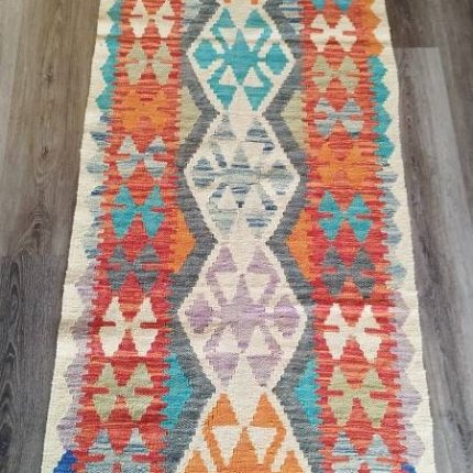 Runner Afghan woolen kilim, Kilimrug, Geometric rug, bedroom rug, Hallway runner, Rug Runner, Colorful runner Kilim, Persian kilim Runner