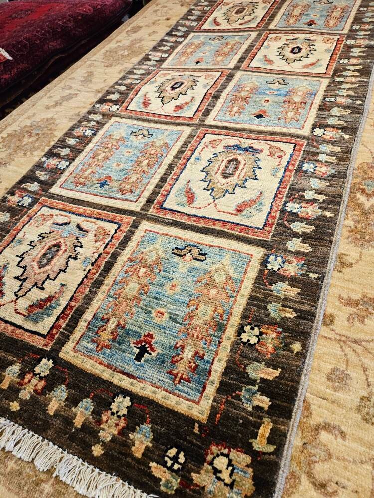 Runner Rug Chobi Afghan Runner Rug Wool Rug Handmade Rug Woven Rug Carpet Rug Area Rug Floor Rug Home Decor Rug Runner Geometric Runner Rug