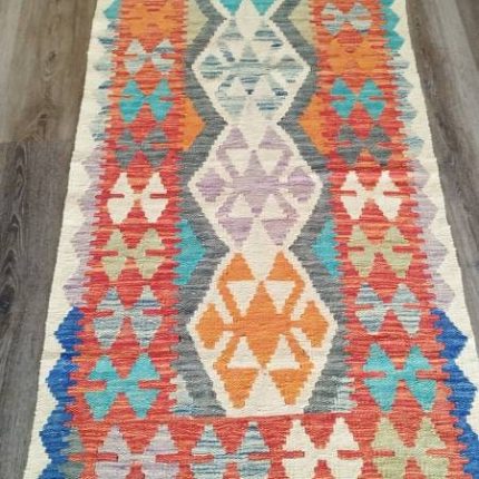 Runner Afghan woolen kilim, Kilimrug, Geometric rug, bedroom rug, Hallway runner, Rug Runner, Colorful runner Kilim, Persian kilim Runner