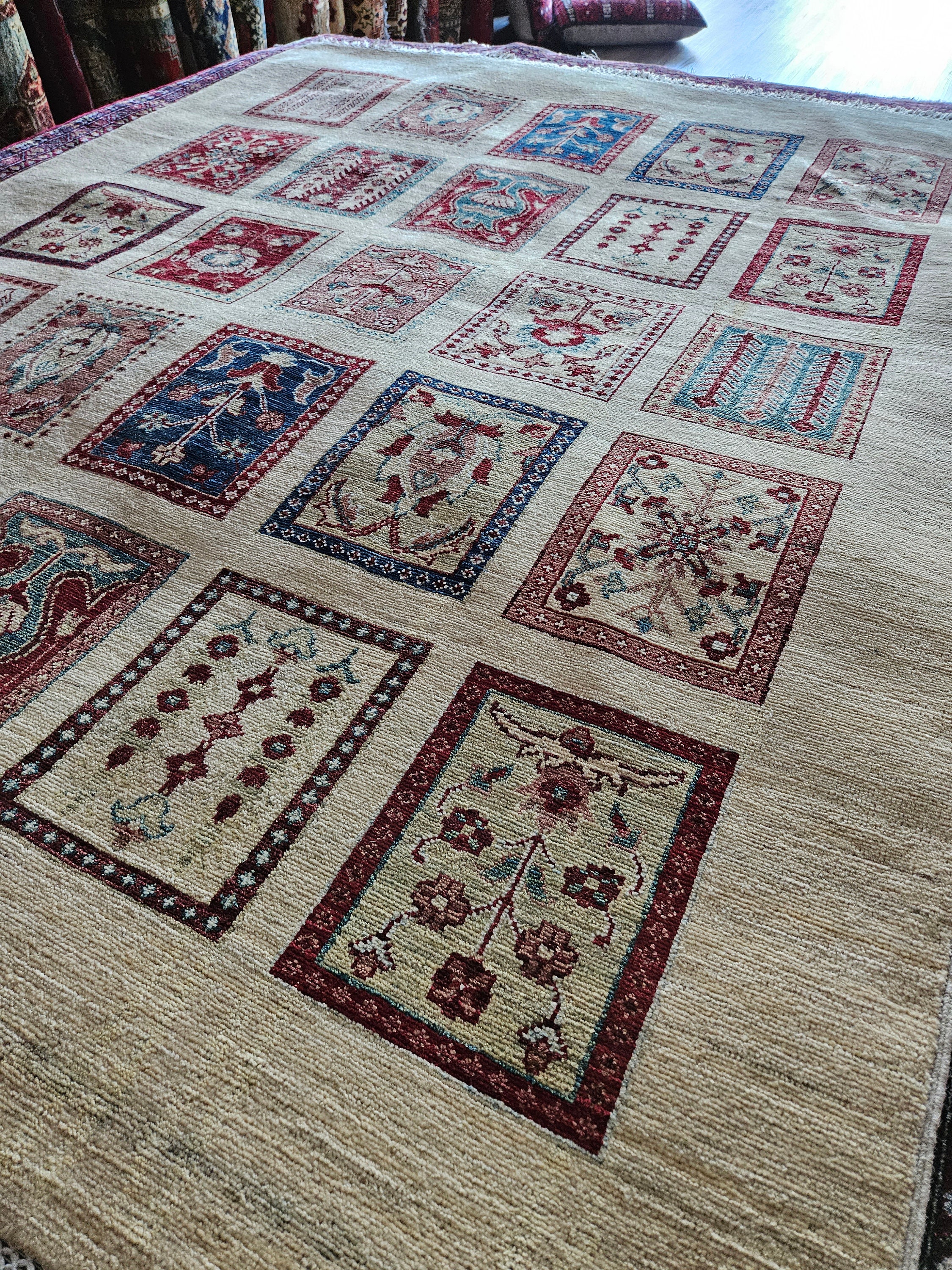 5 x 7 ft Handmade Afghan Rug, Turkmen Carpet
