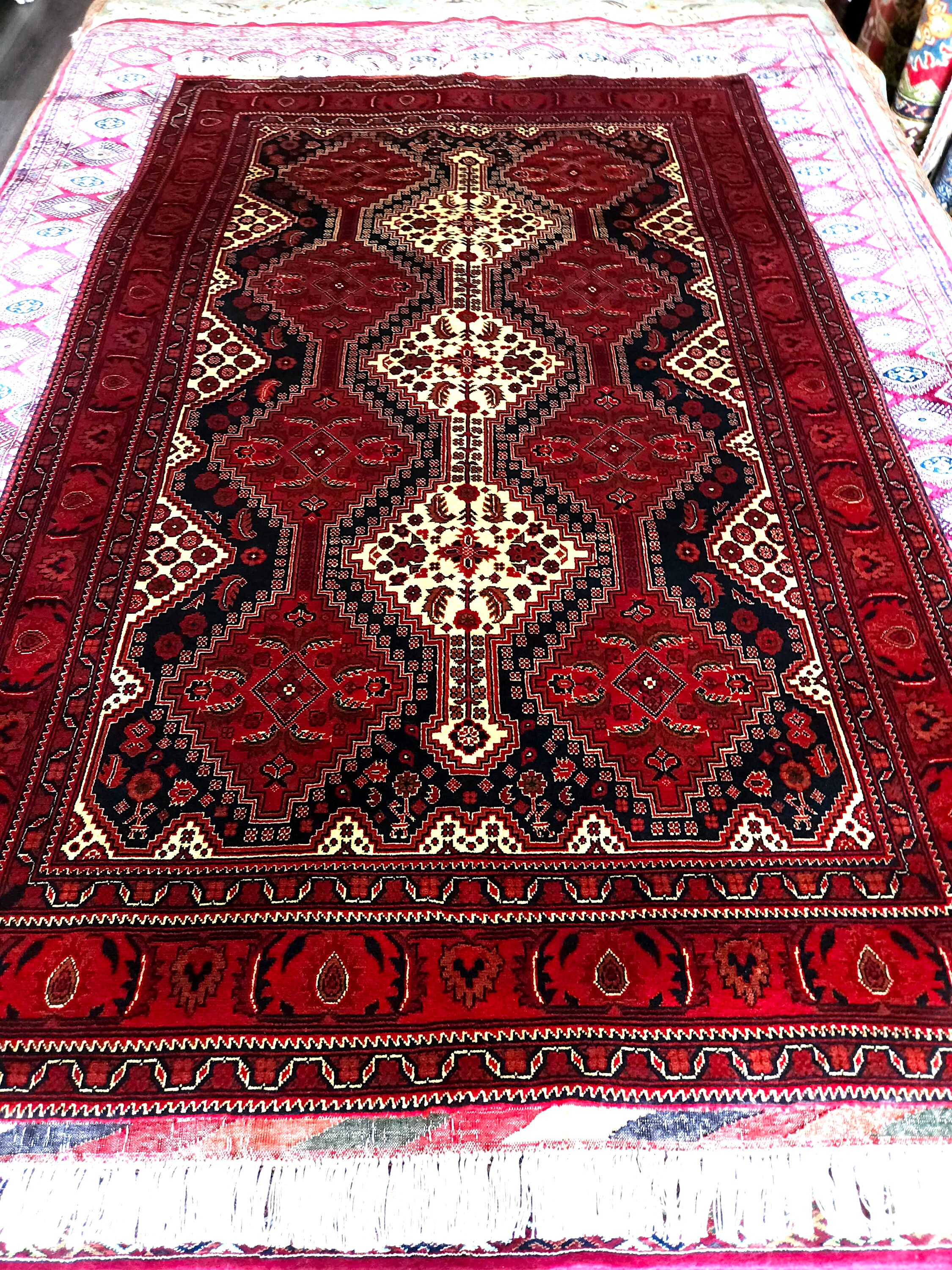 Belgique Afghan Rug, High Quality Rug, Double knotted rug, Merino wool Rug, Turkmen Rug, Area Rug, Elegant Red Rug, Home Decor, Afghan Rug