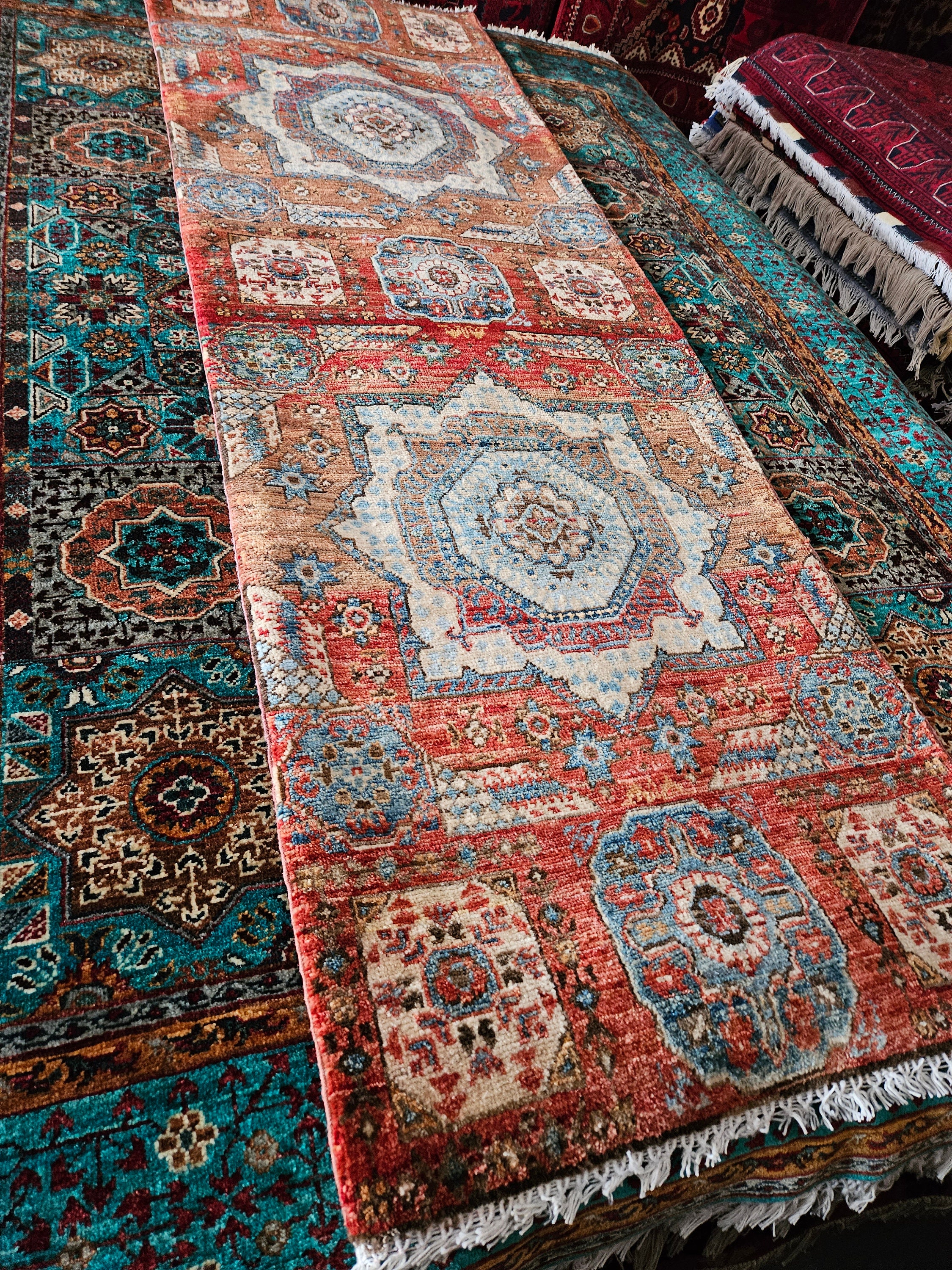 Afghan rug, 2x7 rug, Persian runner rug, custom personalized, natural, fluffy rug, turkish towel, cute rug, floor rug, bedroom rug, entrywa