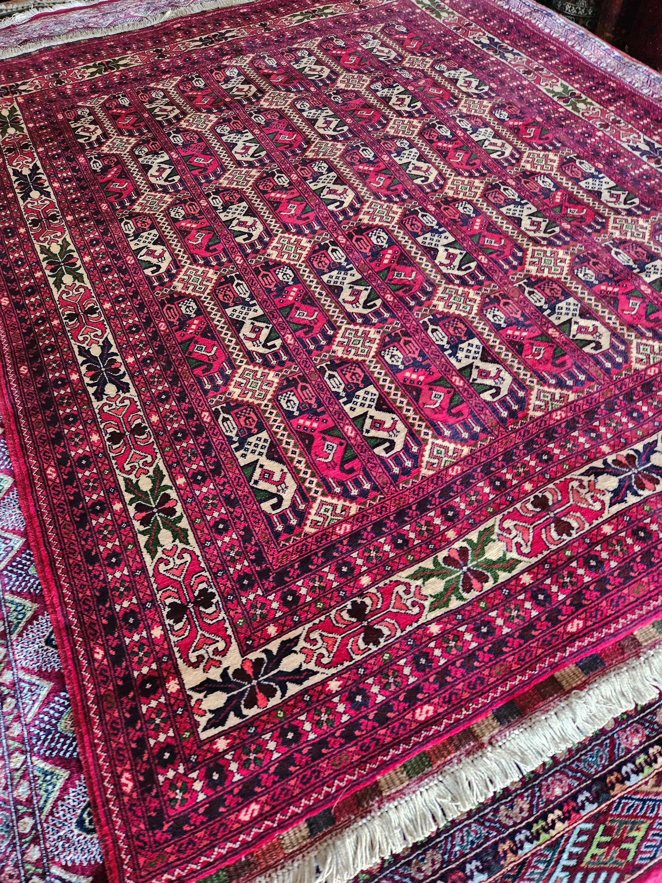 5 x 7 ft handmade afghan rug, persian rug, turkmen rug, bukhara rug, wool rug ,antique rug ,area rug, oriental rug,turkish rug,turkoman rug