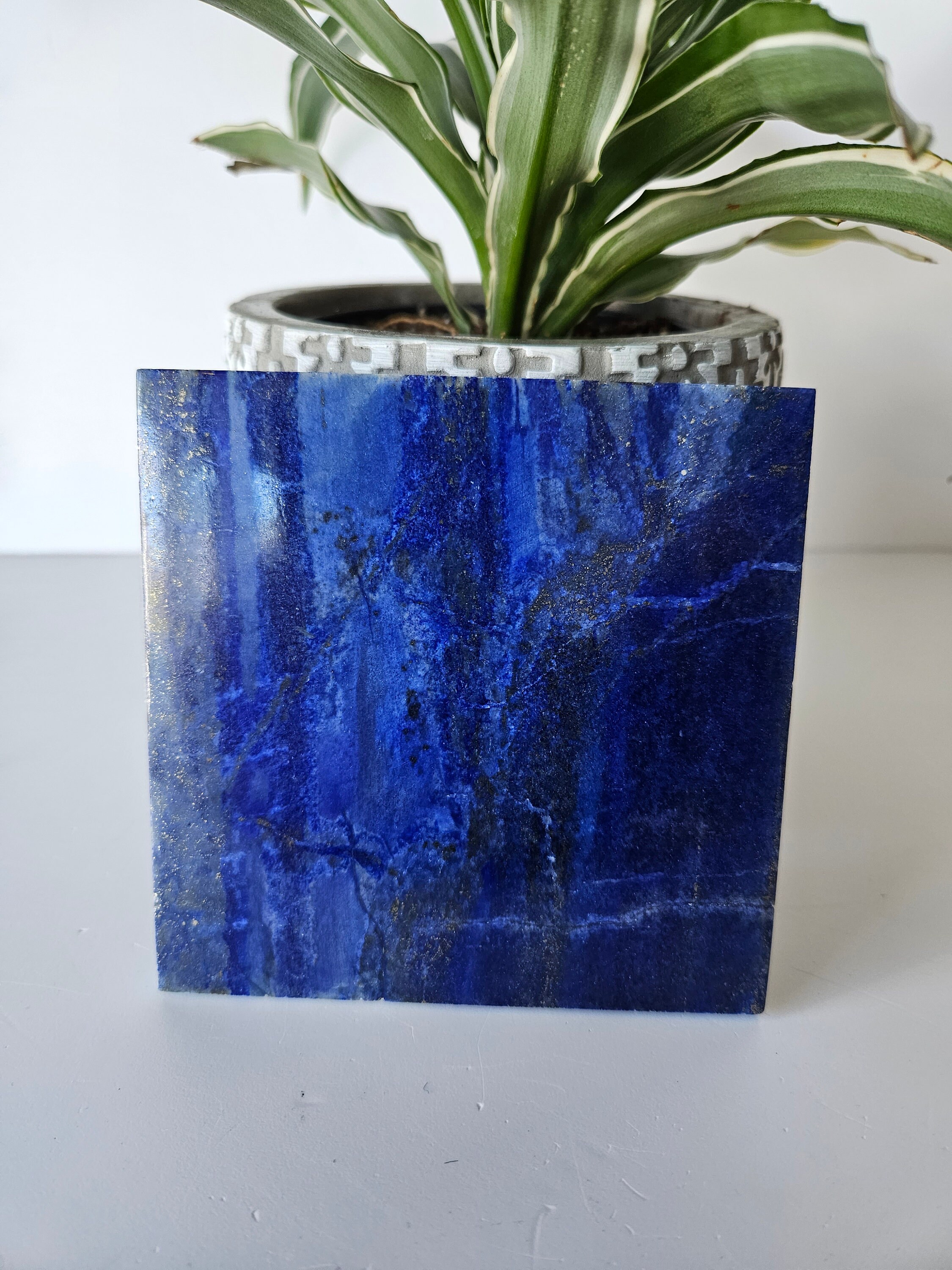 10 x 10 cm Polished Stone Sided Tile | A+++ Lapis Lazuli, natural lapis, eliminates nervousness, relieves stress, self expression, leadership