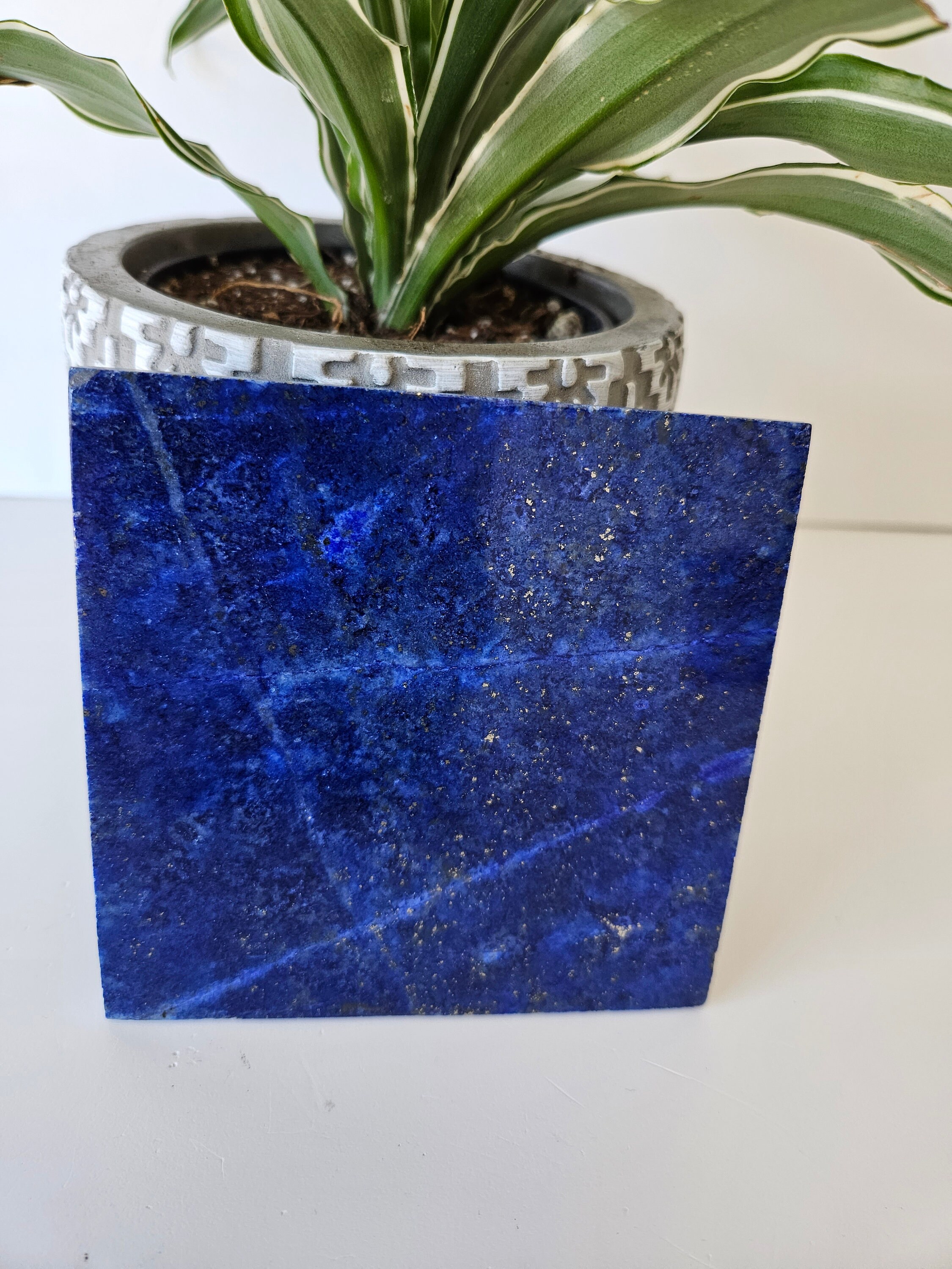 10 x 10 cm Polished Stone Sided Tile | A+++ Lapis Lazuli, natural lapis, eliminates nervousness, relieves stress, self expression, leadership