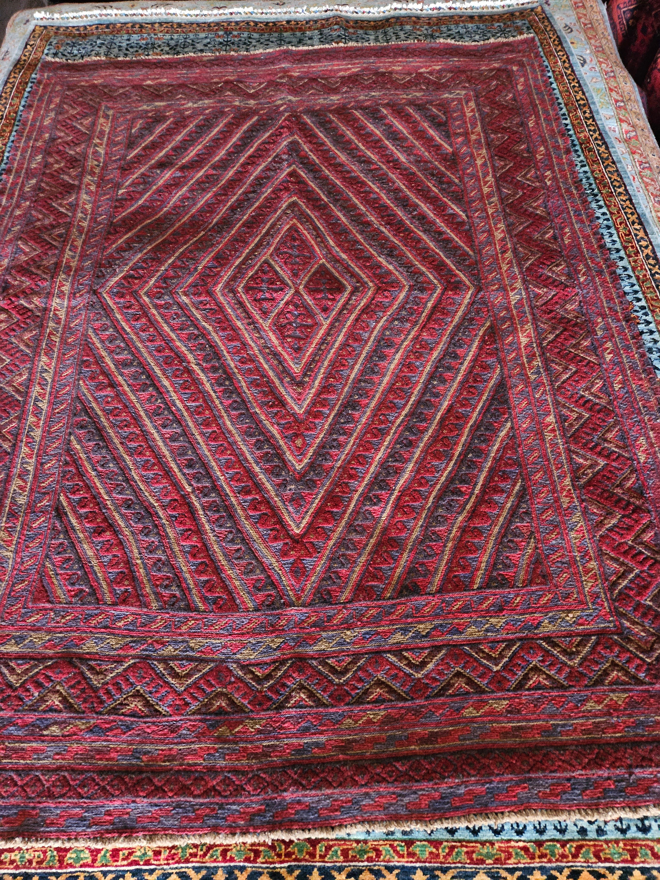 5X6'11 Mushwani Afghan Kilim Rug, Barjasta Kilim Rugs, Rug Carpet, Area Rug Carpet, Bohemian Rug, Handmade Turkish Rug, Muted Rug, Kilim