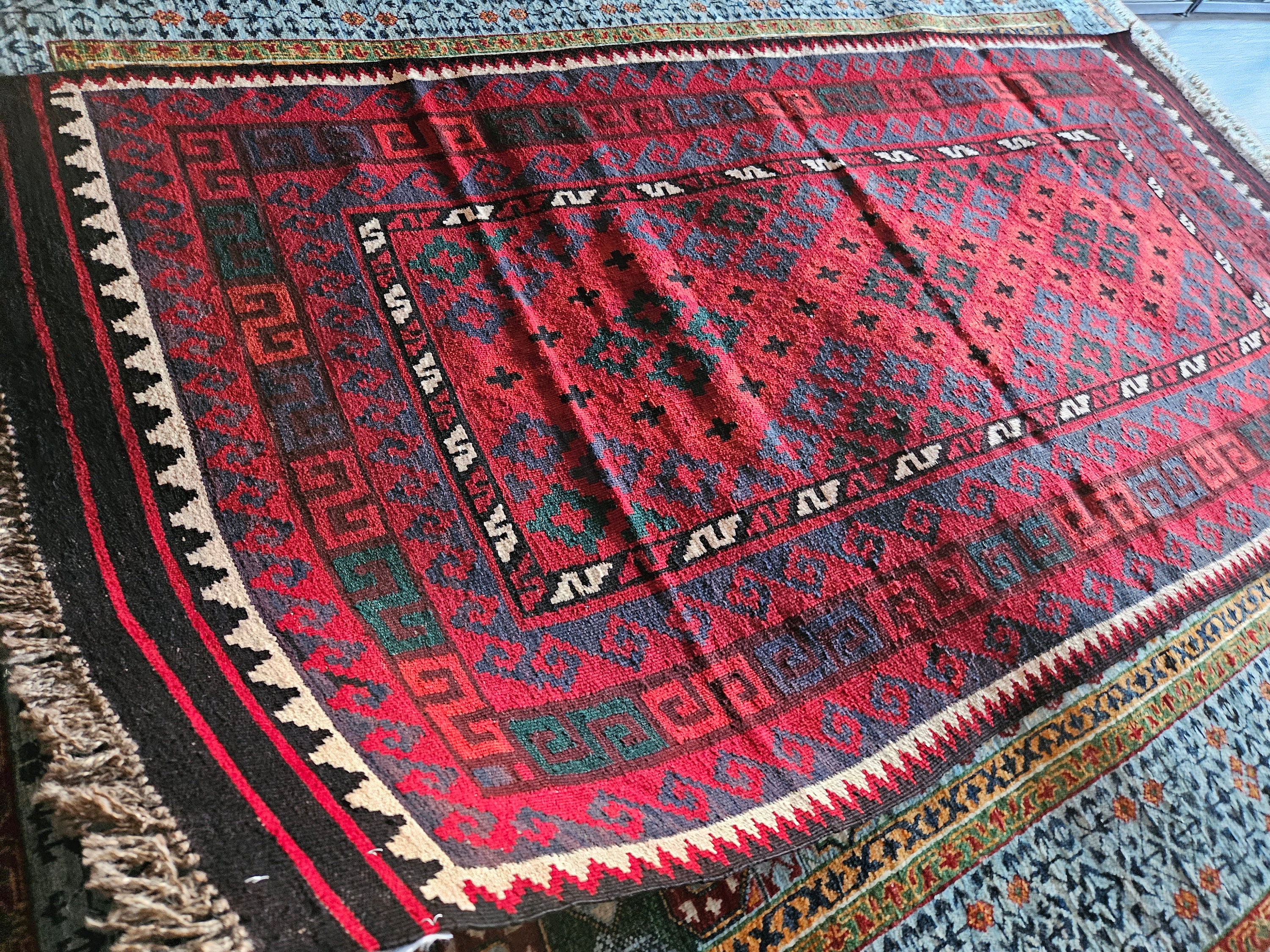 3x7 Afghan Kilim rug, home planner, Gift For Moms, stair carpet, been ourain rug, moroccan rug, rustic decor, work from home, sisal rugs