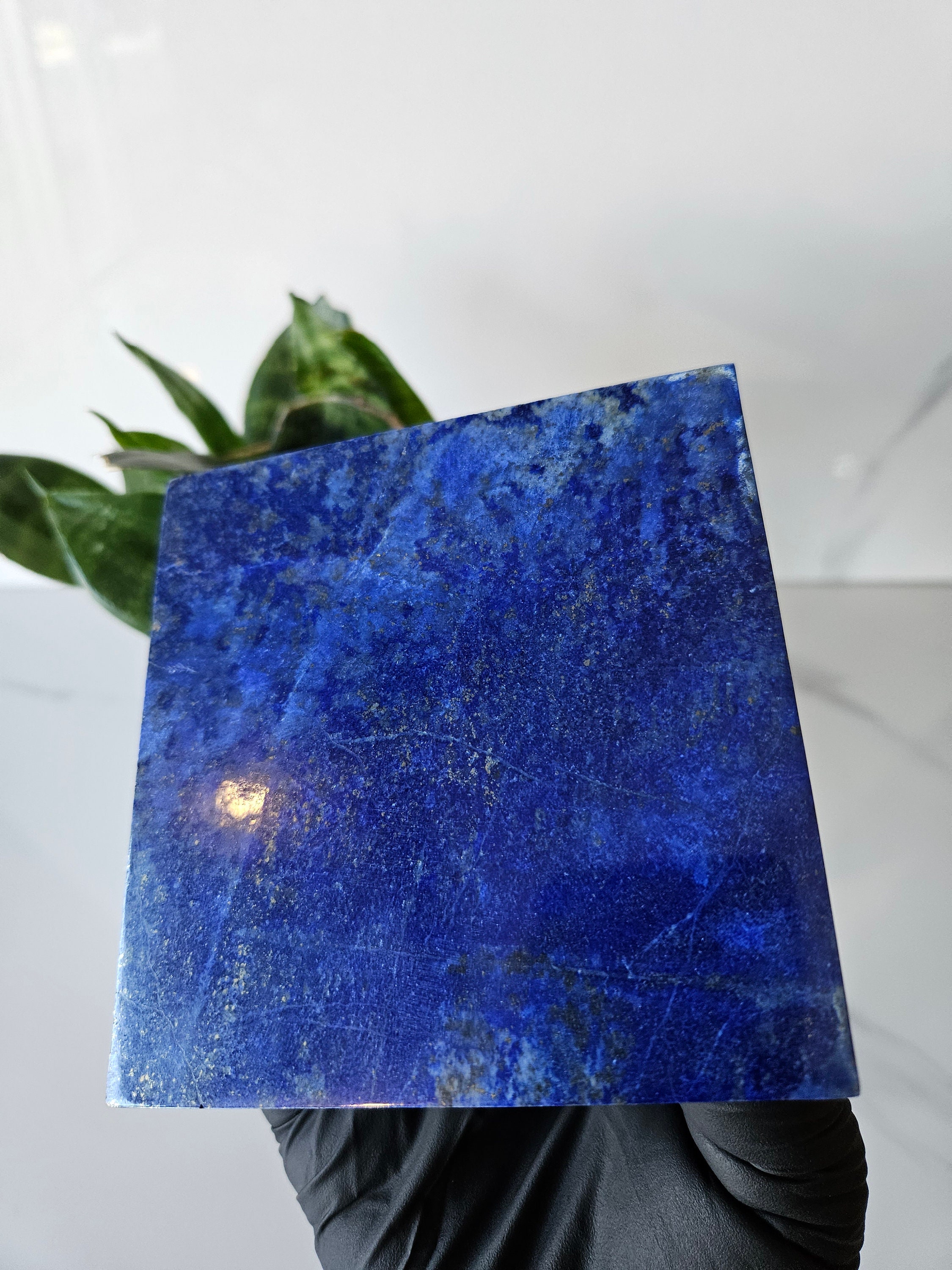Quality 10 x 10 cm Polished Stone Sided Tile | willpower, Blue Aventurine, royal blue, jewlery, birthday gift, Birthstone, Stone Slice, Heal