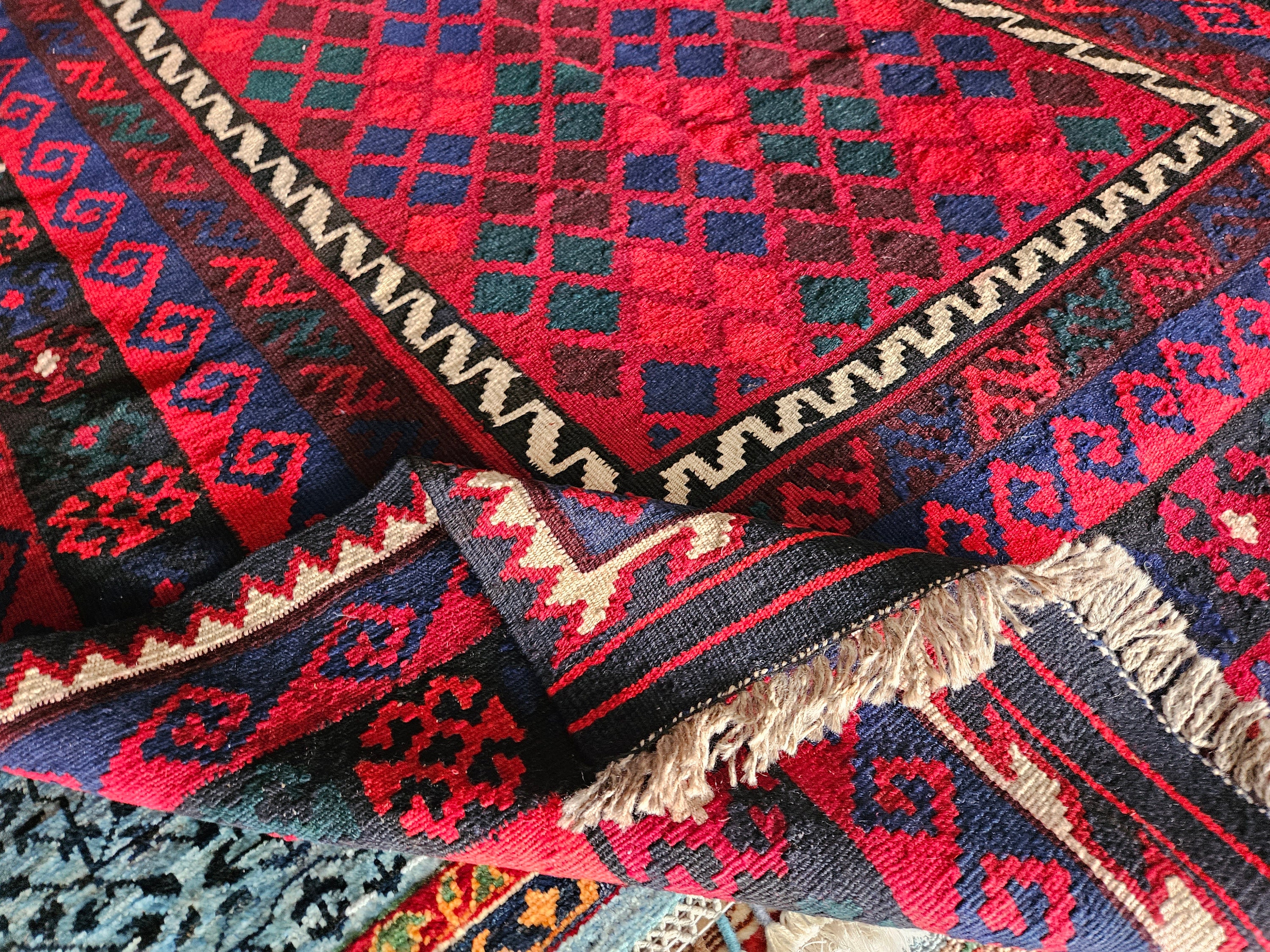 Vintage Rug,Maimana Kilim Rug,Afghan rug,Handmade Kilim Rug,Kilim rug Runner,Red Runner,Vintage,Wool Runner,Rugs,moroccan rug,bohemian rug