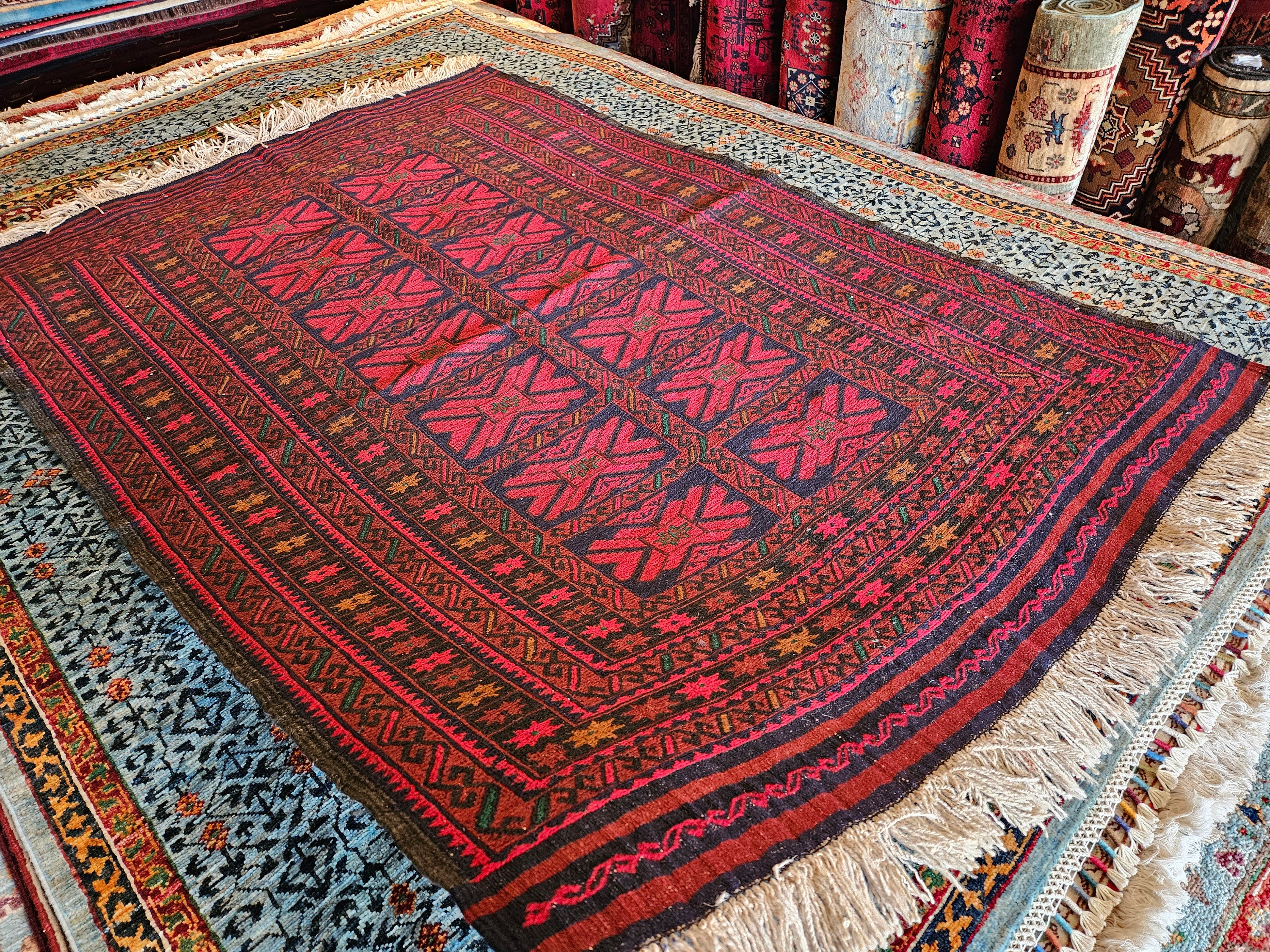 Stunning Vintage Well-made Sumac Handwoven Kilim Rug, Sumac Afghan kilim rug, area interior rug,floor design rug, traditional wool rug