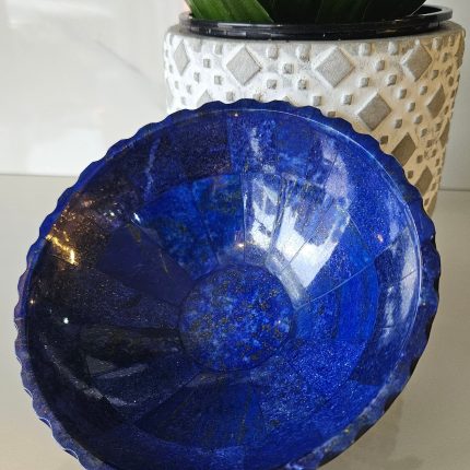 LAPIS LAZULI BOWL, Royal Blue Bowl, Handcrafted Boat Shape Polished Bowl, Desk Accessories, Crystal Gifts, loose stone, Stability, natural