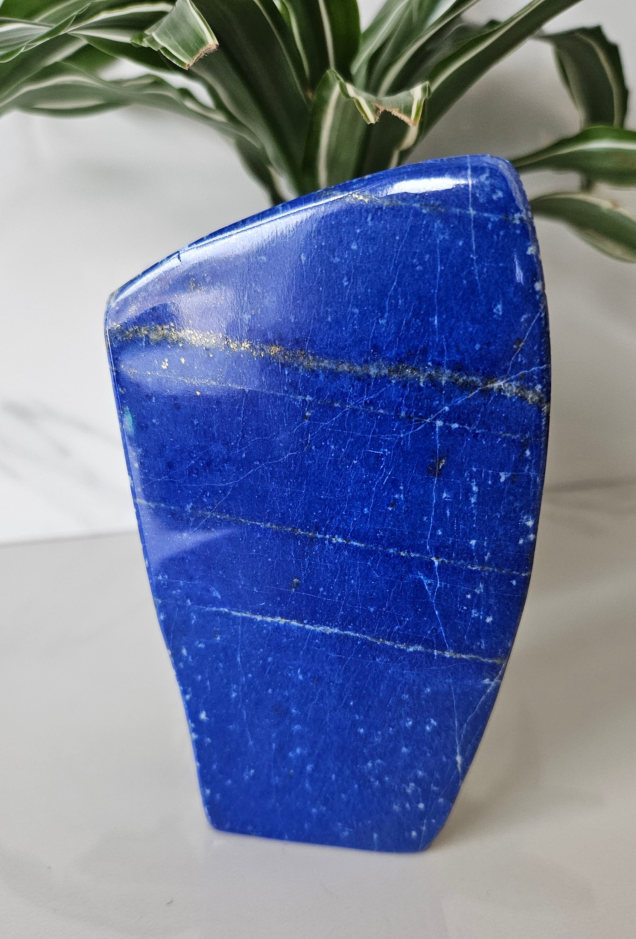 Polished Grade A++ Lapis Lazuli. Authentic Free Form Stone from Lapis Lazuli, Tumbled Stone, Gemstone Rock