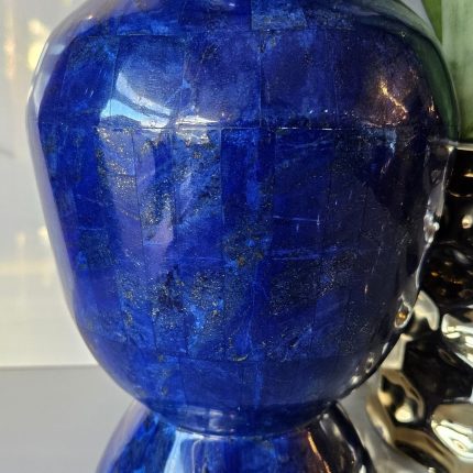 A+++ Lapis Lazuli Vase, Gemstone Vase, Flower Pot, Crystal Pot, Blue stone vase,