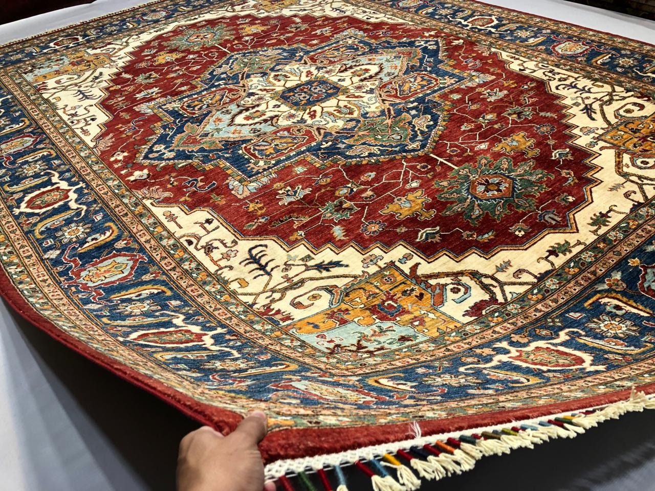 8x12 Feet Top Quality Mamluk Handmade Afghan Rug, Persian Designed from Tribal Ghazni | Living room Carpet, Neon Colored