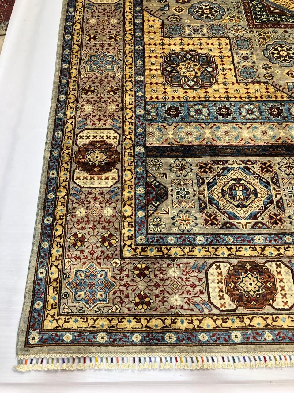 8x11 Feet Top Quality Mamluk Handmade Afghan Rug, Persian Designed from Tribal Ghazni | Living room Carpet, Neon Colored