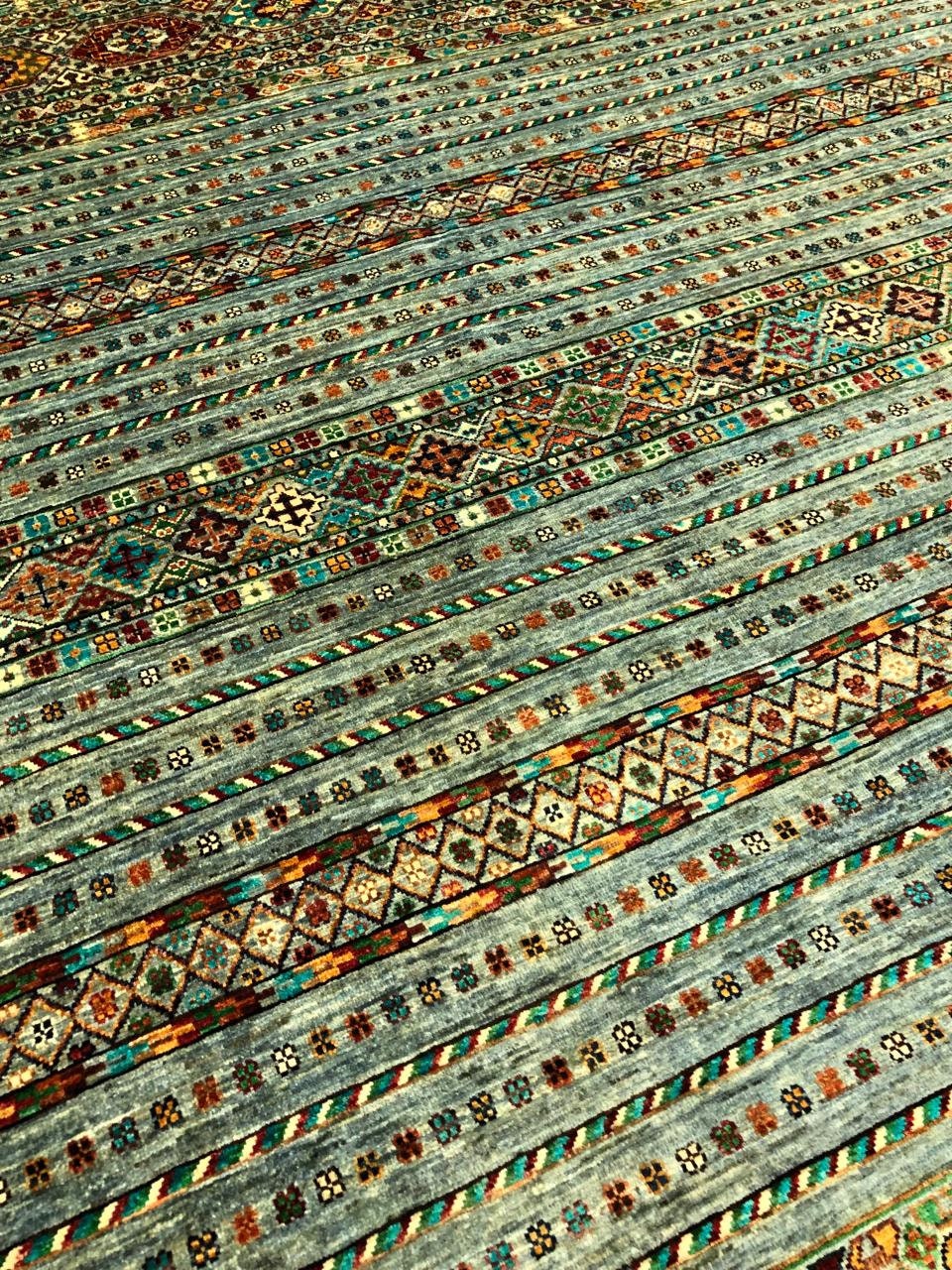 10x8 Feet Top Quality Mamluk Handmade Afghan Rug, Persian Designed from Tribal Ghazni | Living room Carpet, Neon Colored